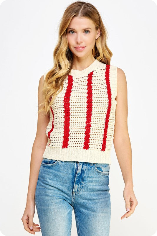 Luna Crochet Top (Red)