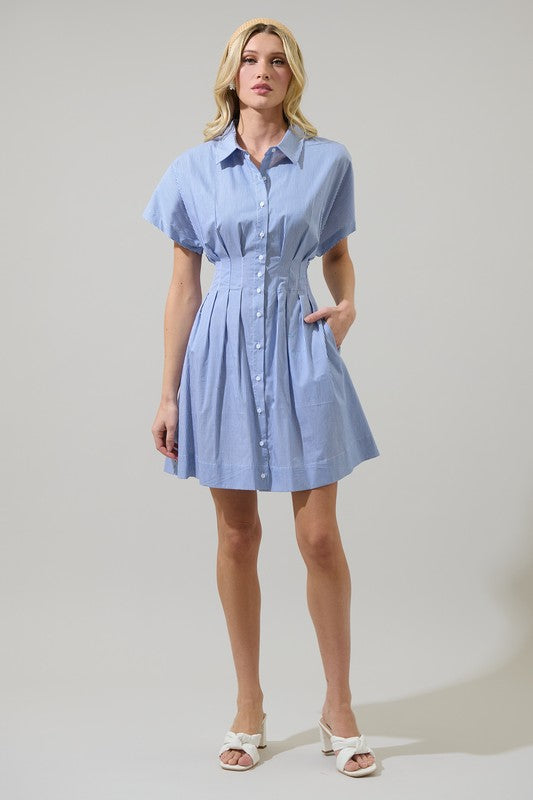 Fannie Striped Mini Dress