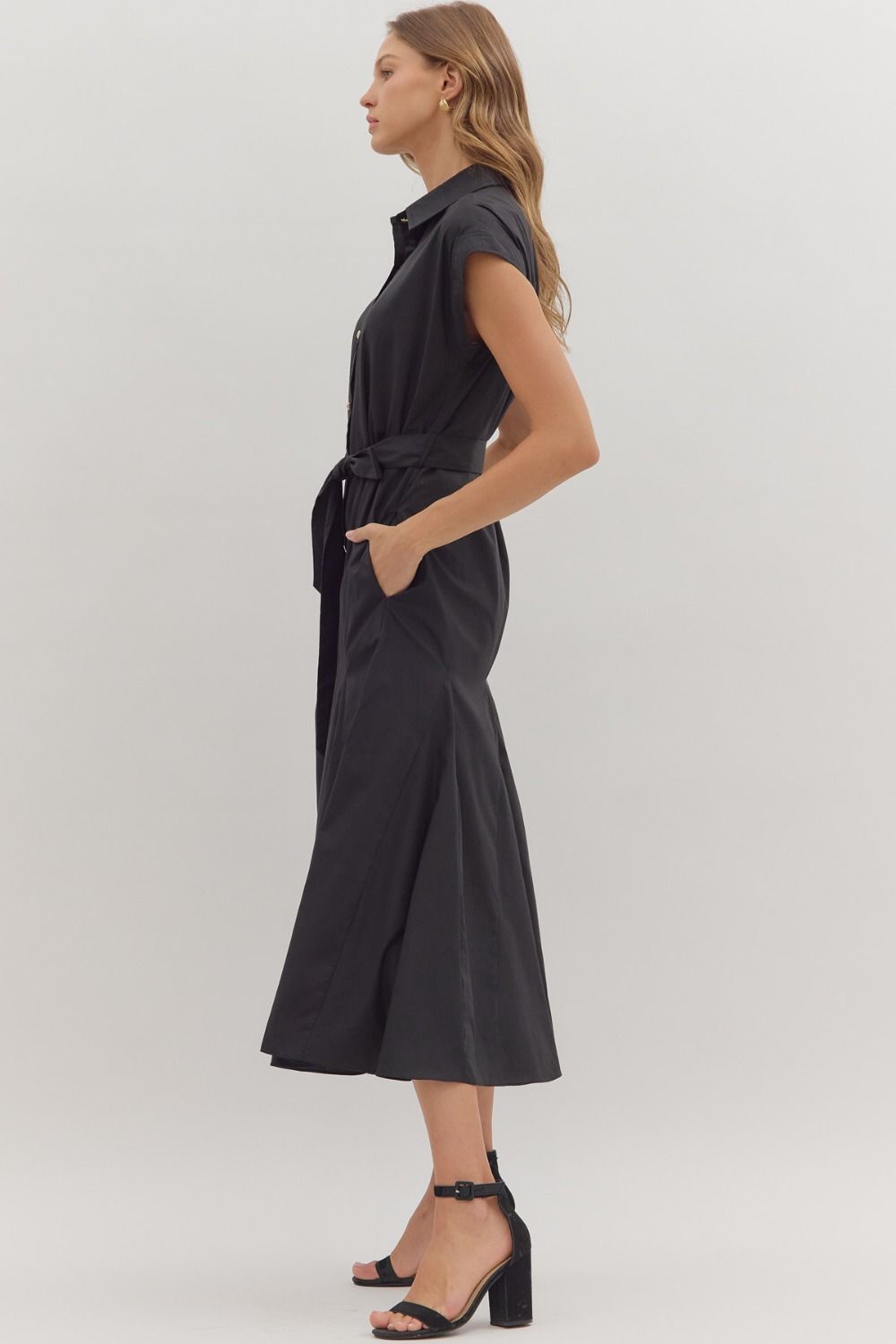 Lauren Cap Sleeve Midi Dress