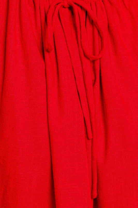 Alimia Babydoll Tube Dress (Red)