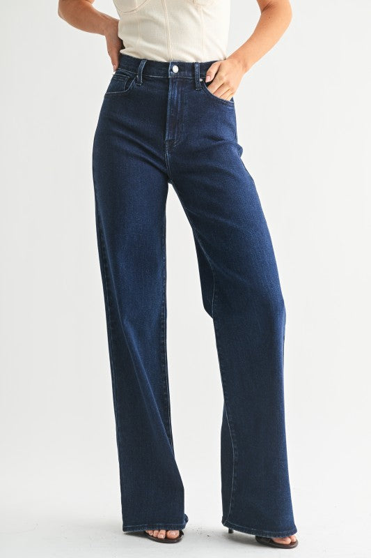 Crystal Palazzo Jeans (Dark Denim)
