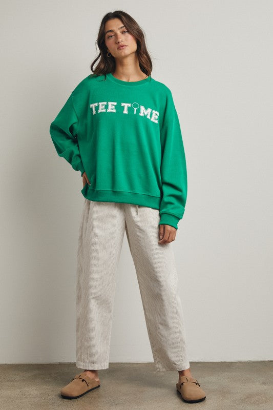 Tee Time Ribbed Knit Top