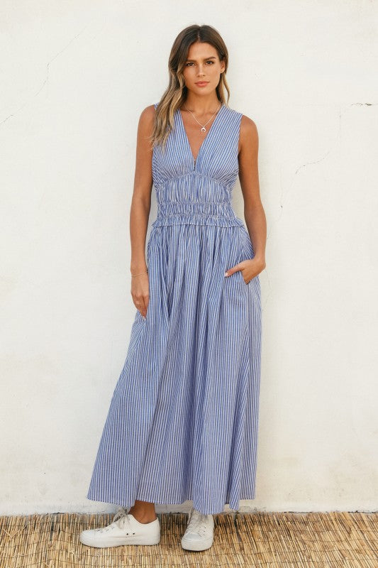 Patton Striped Poplin Dress