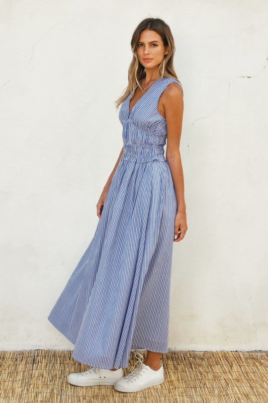 Patton Striped Poplin Dress