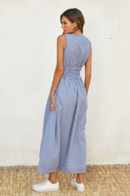 Patton Striped Poplin Dress