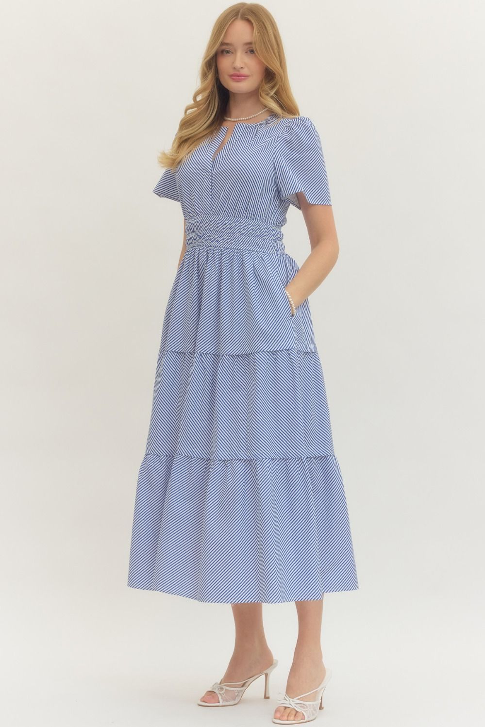 Elisabeth Striped Midi Dress