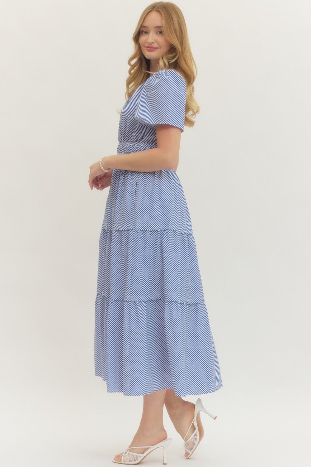 Elisabeth Striped Midi Dress