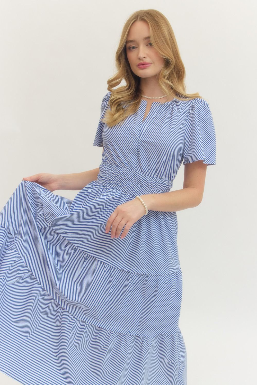 Elisabeth Striped Midi Dress