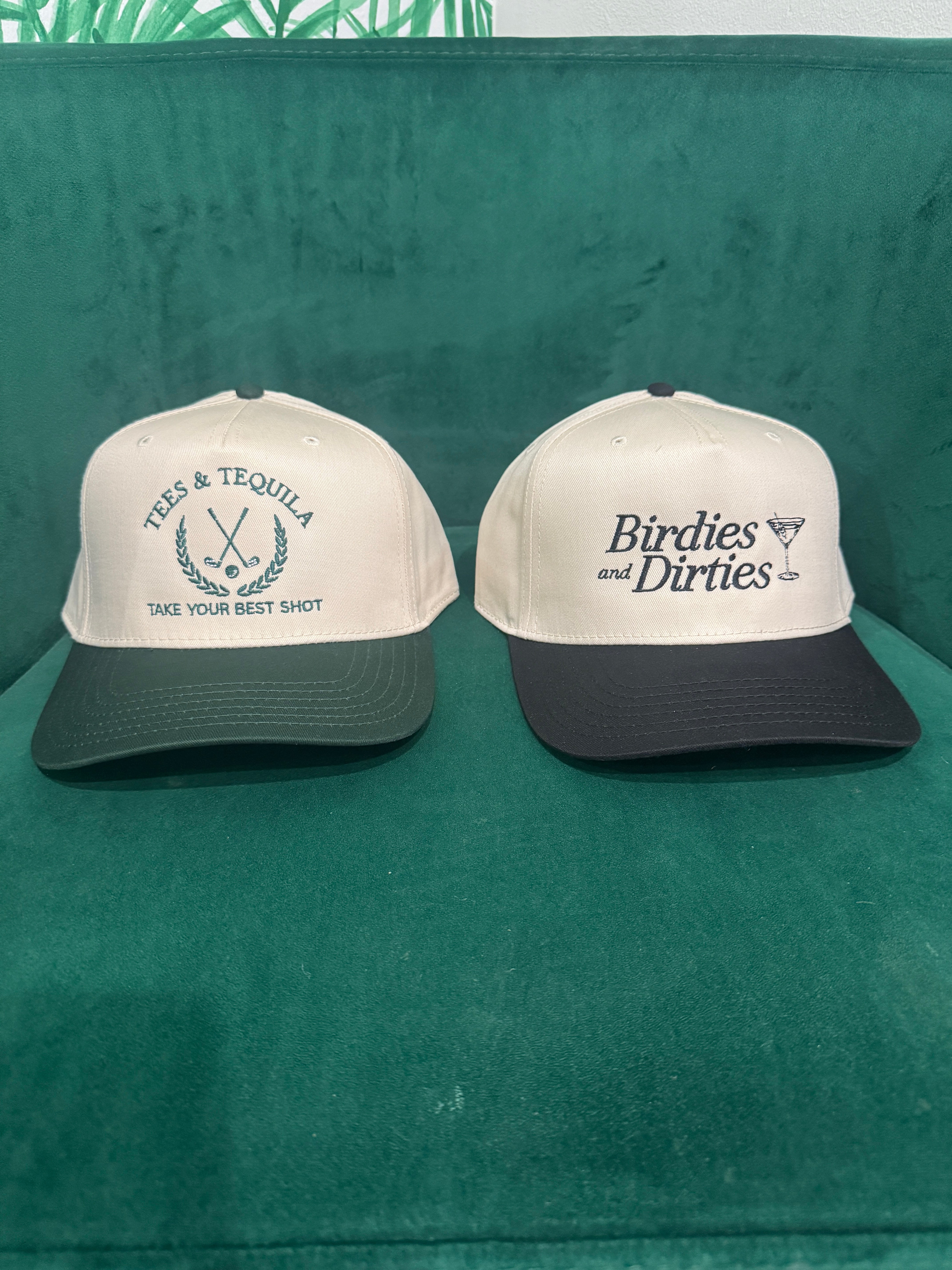 Tees & Tequila Hat (Green & Natural)