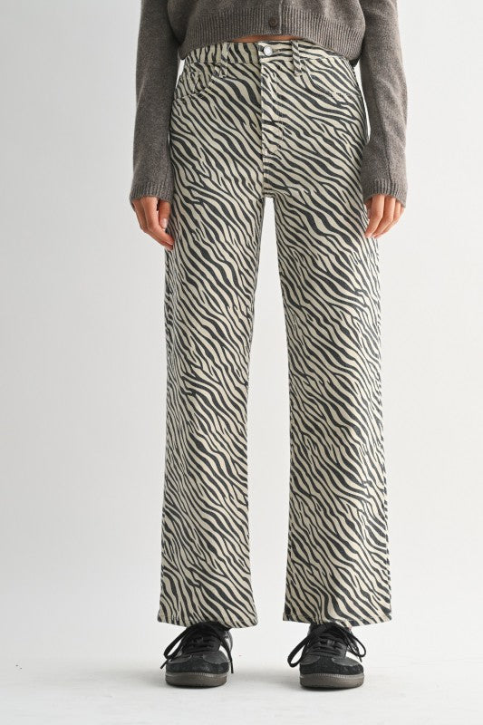 Raquel Zebra Print Jeans