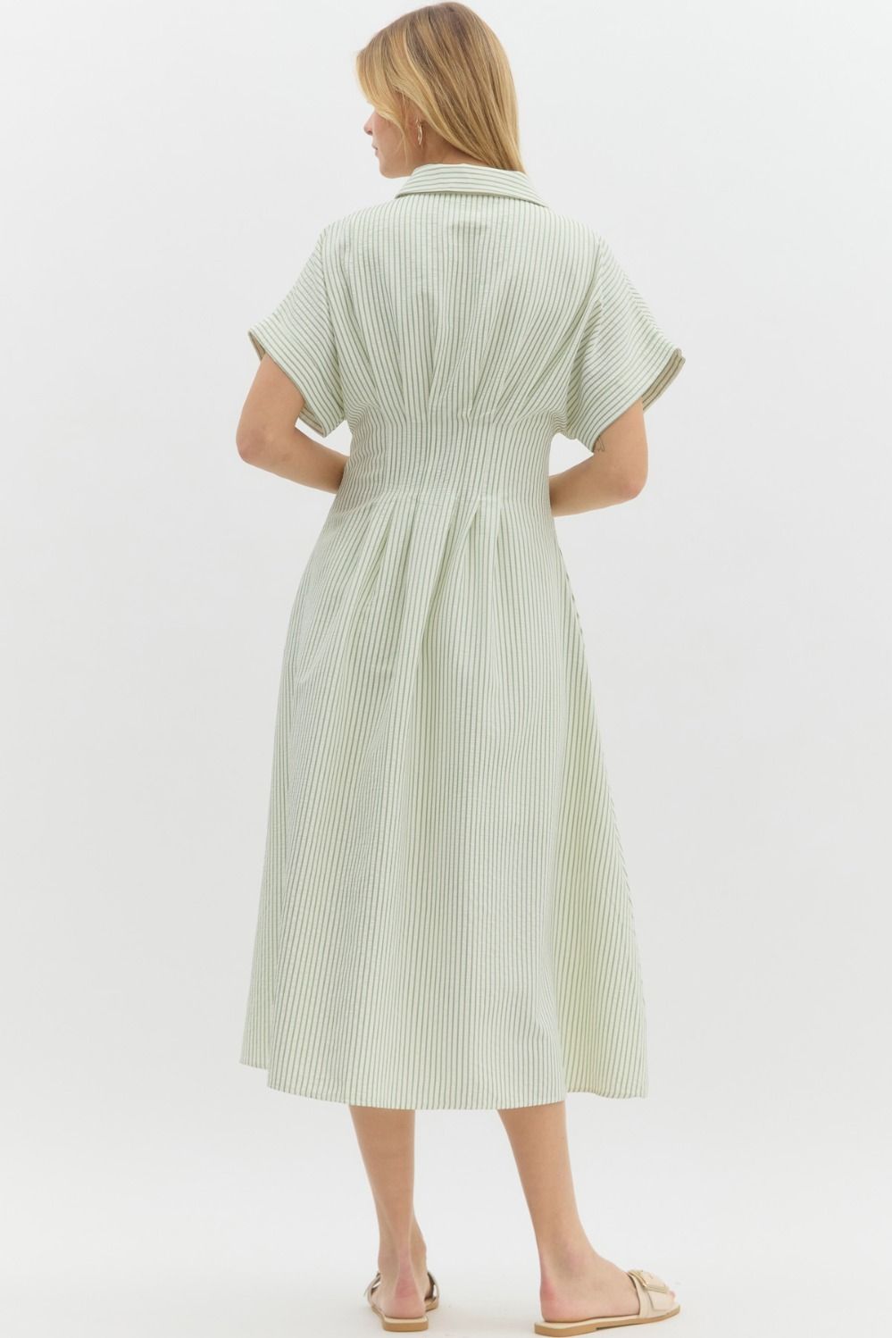 Helena Striped Midi Dress