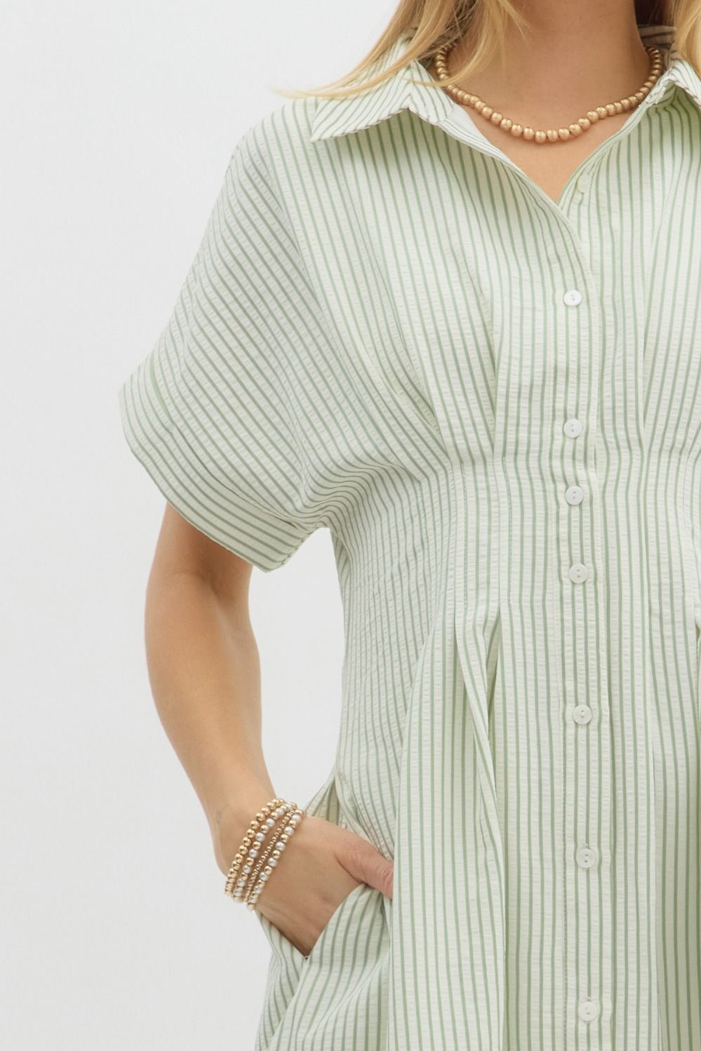 Helena Striped Midi Dress