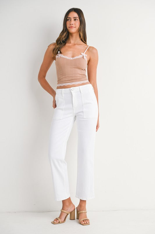 Samantha Utility Pocket Straight Leg Jeans
