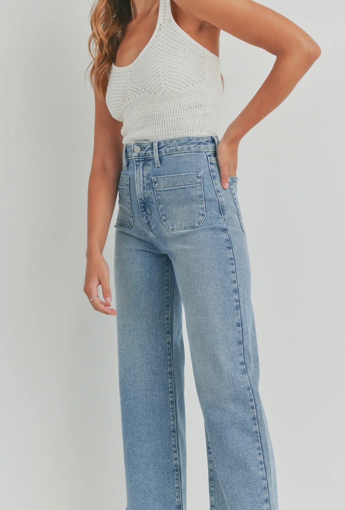 Hana Patch Pocket Wide Leg Jens