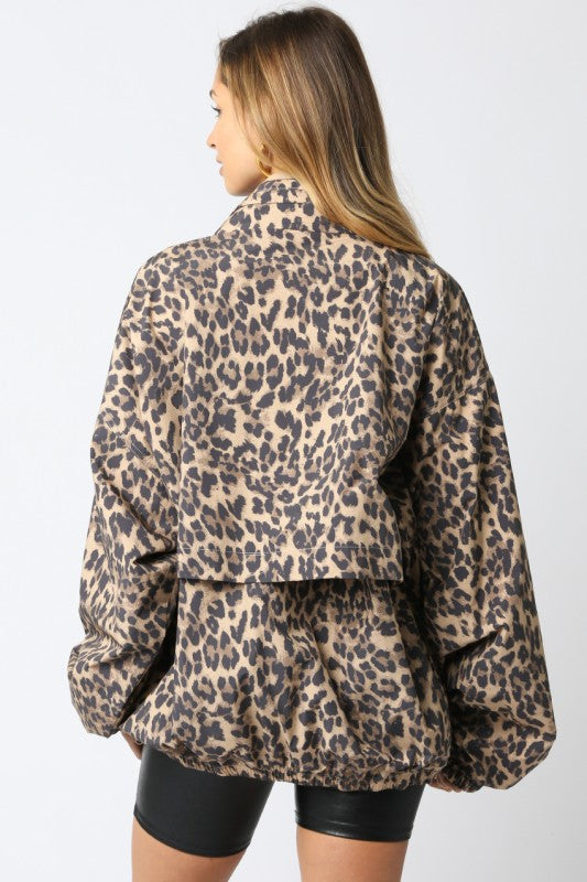 Candie Leopard Oversized Rain Jacket
