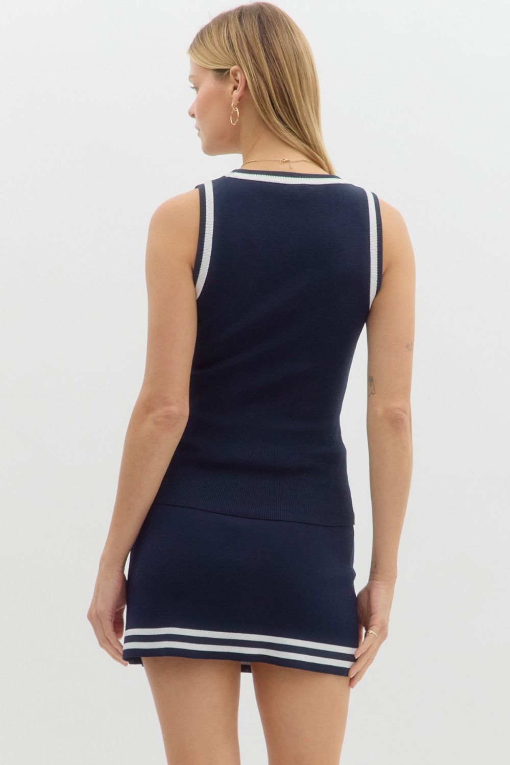 Skye Knit Tank Top (Navy)