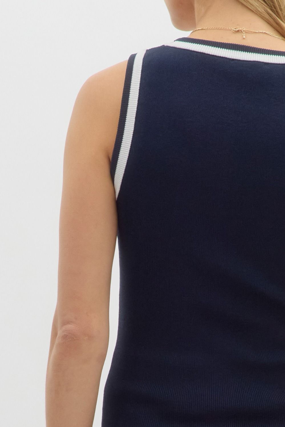 Skye Knit Tank Top (Navy)