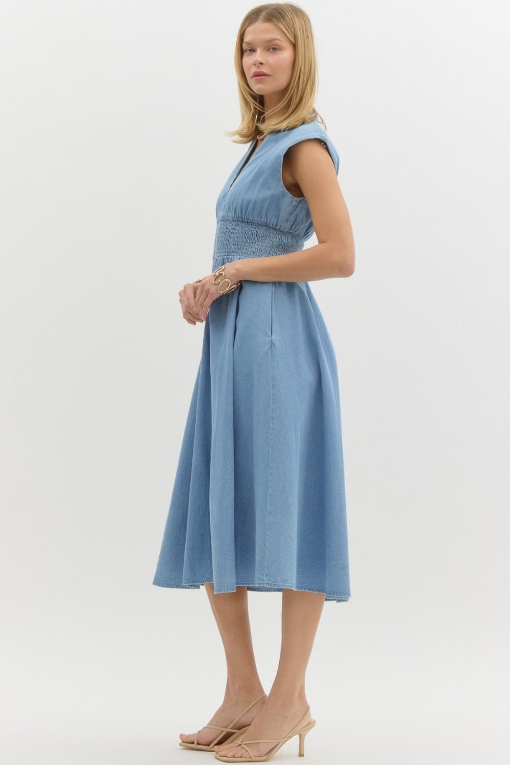 Johanna Zip Up Midi Dress