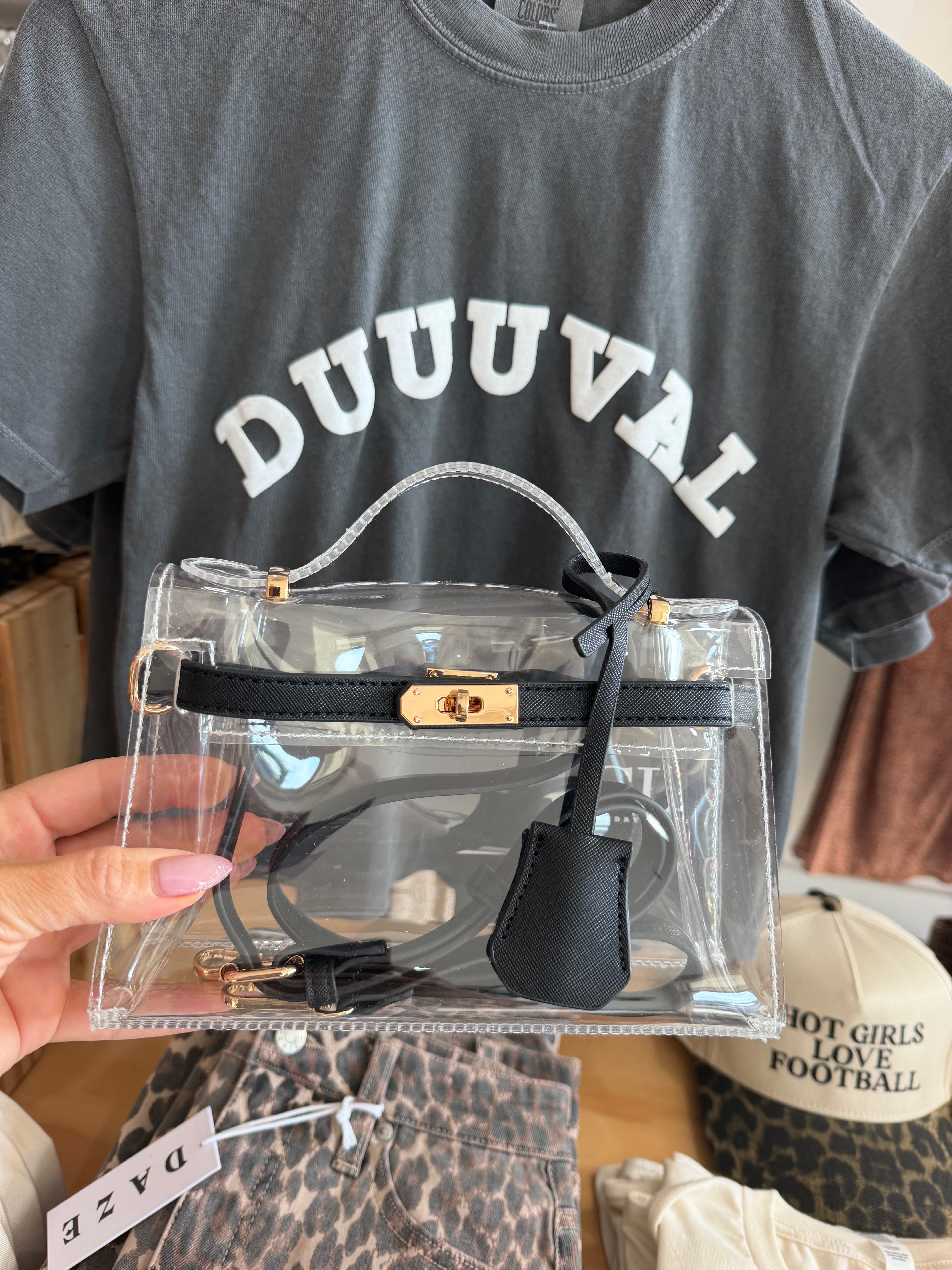 Andrea Clear Handle Bag