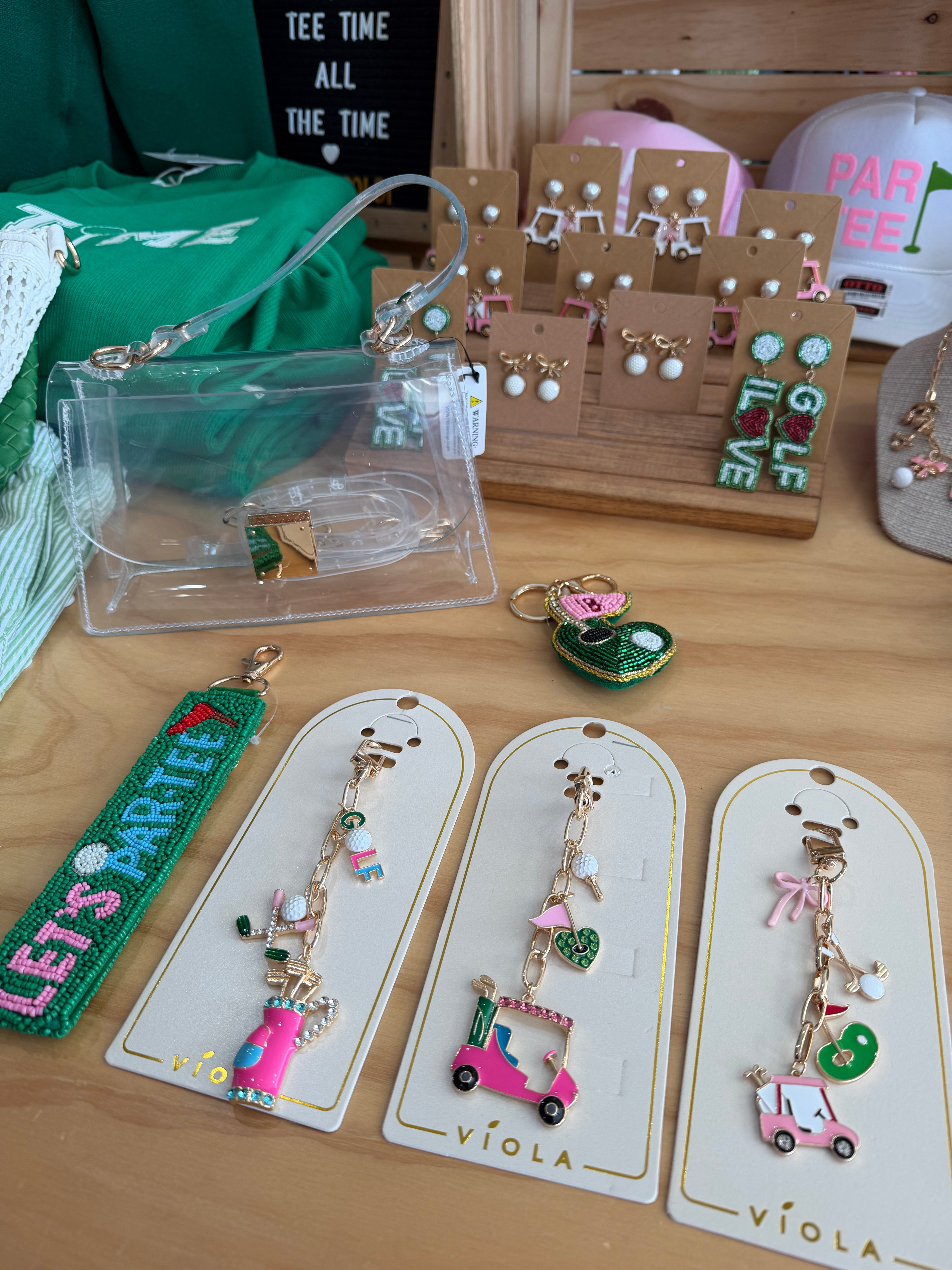 Golf Cart Bag Charm / Keychain