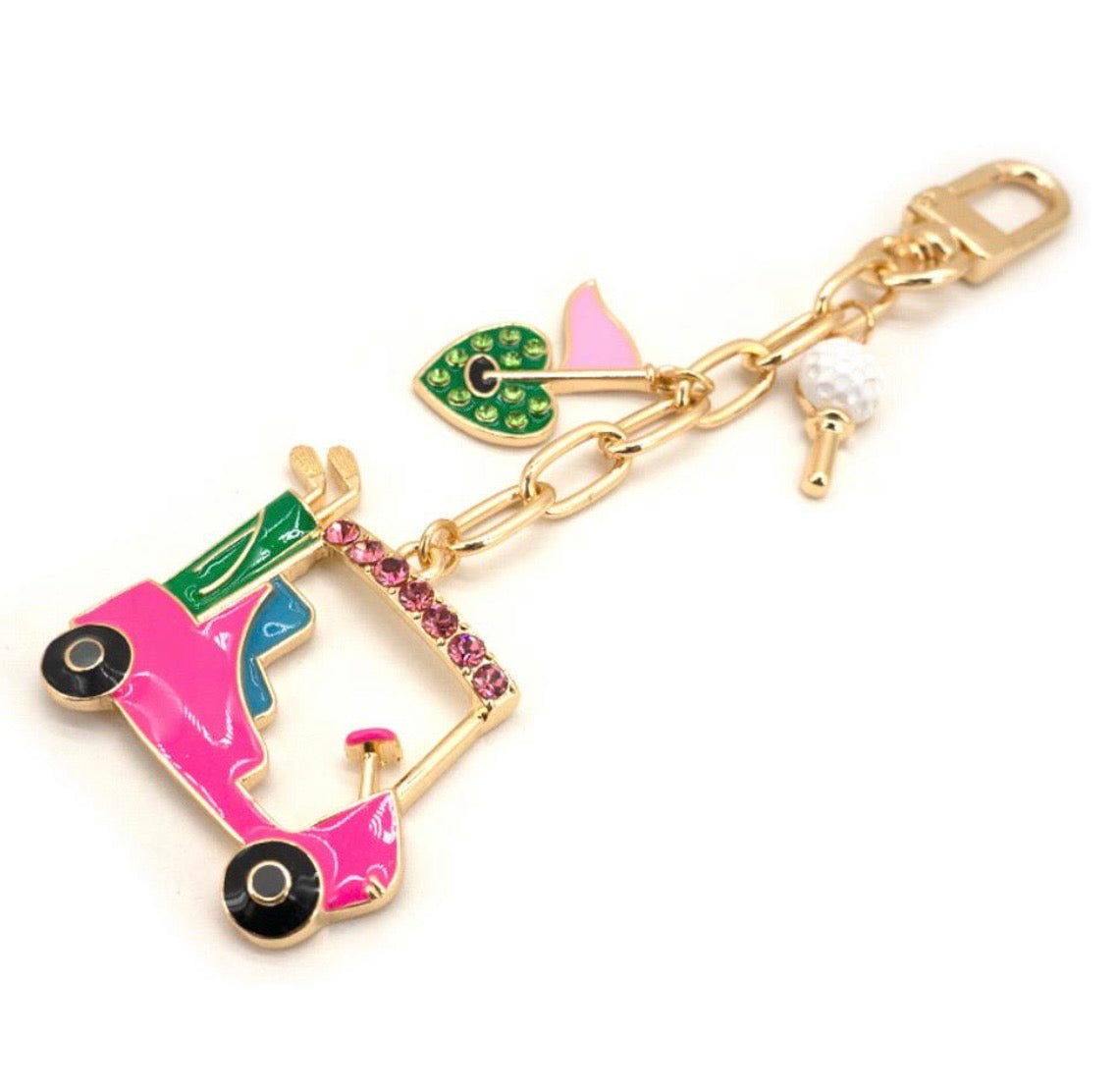 Golf Cart Bag Charm / Keychain