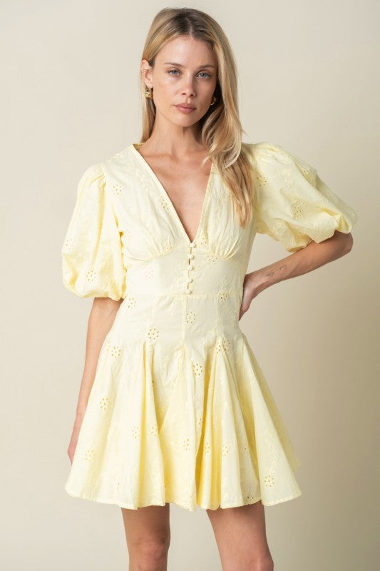 Mabelle Eyelet Mini Dress