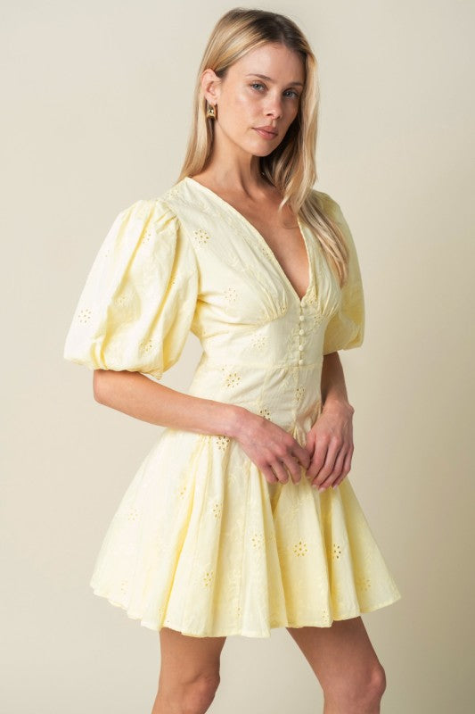 Mabelle Eyelet Mini Dress