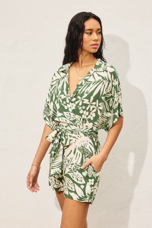 Selena Collared Romper