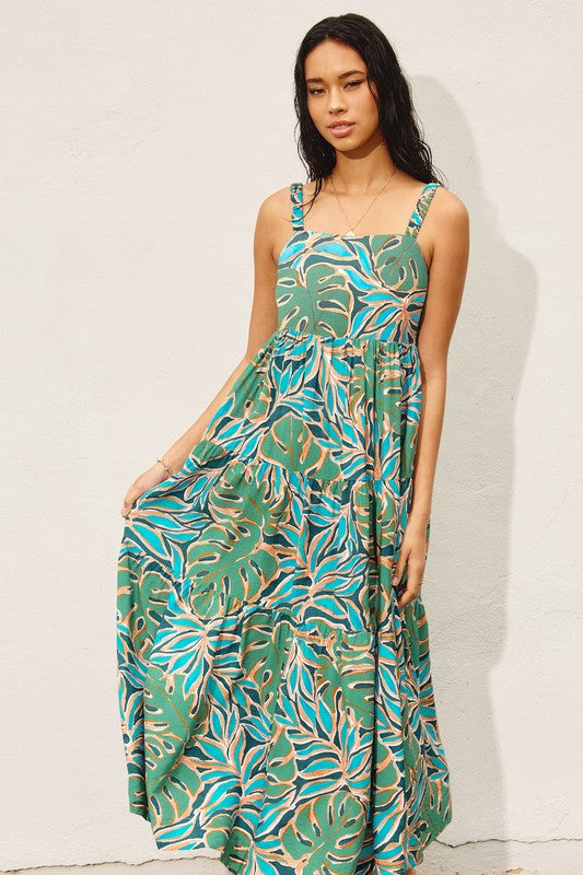 Heather Tropical Maxi Dress