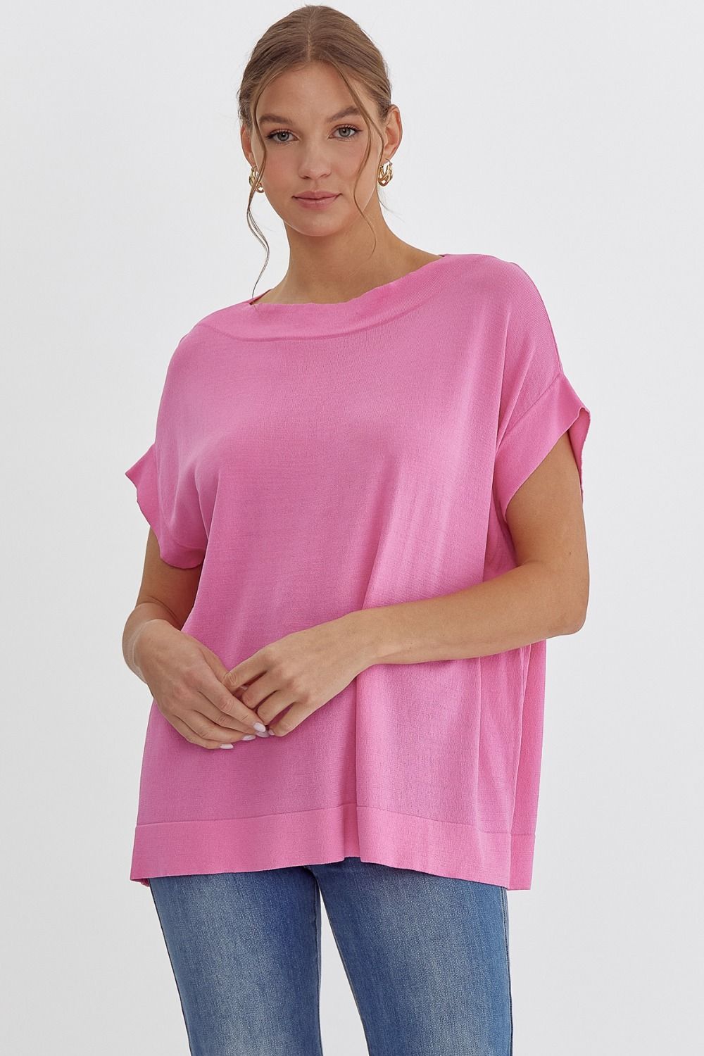 Melina Dolman Sleeve Top (Pink)