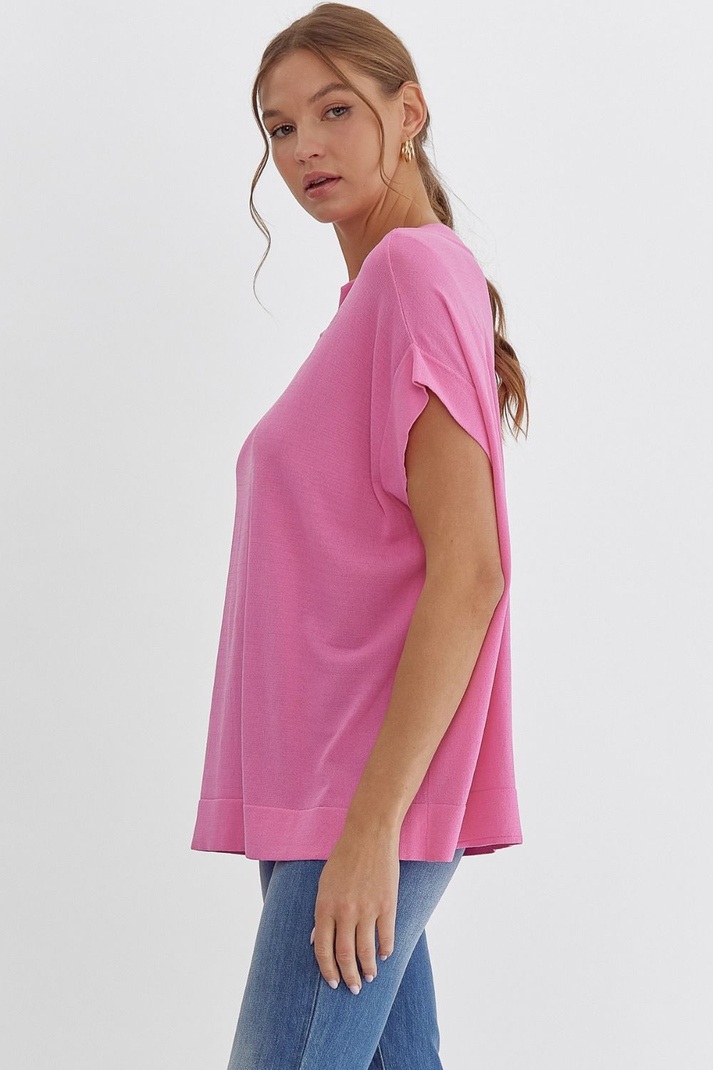 Melina Dolman Sleeve Top (Pink)