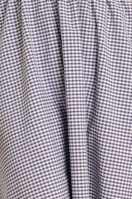 Tomie Gingham Midi Dress