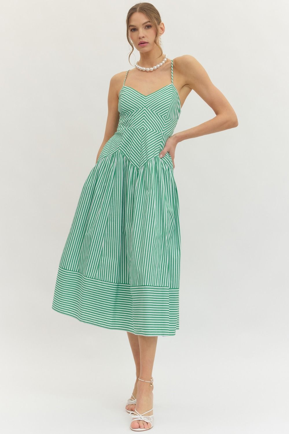 Angie Drop Waist Midi Dress