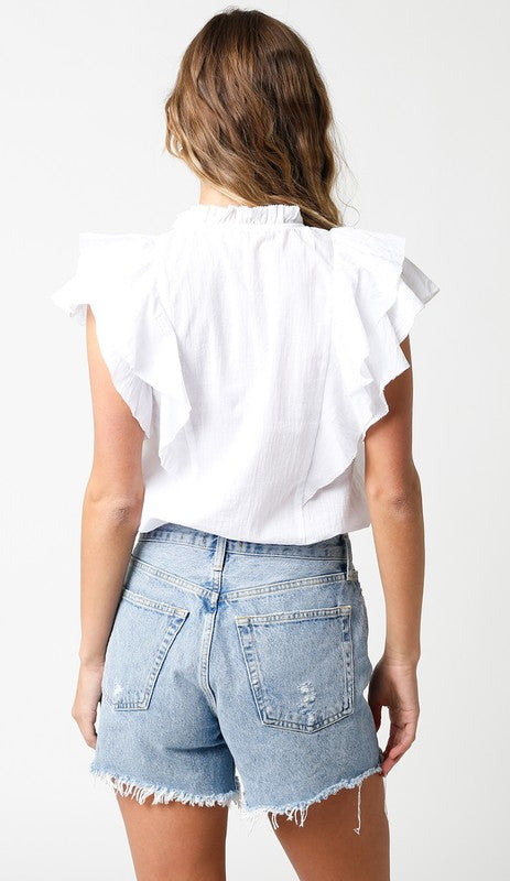 Janele Ruffle Shoulder Top