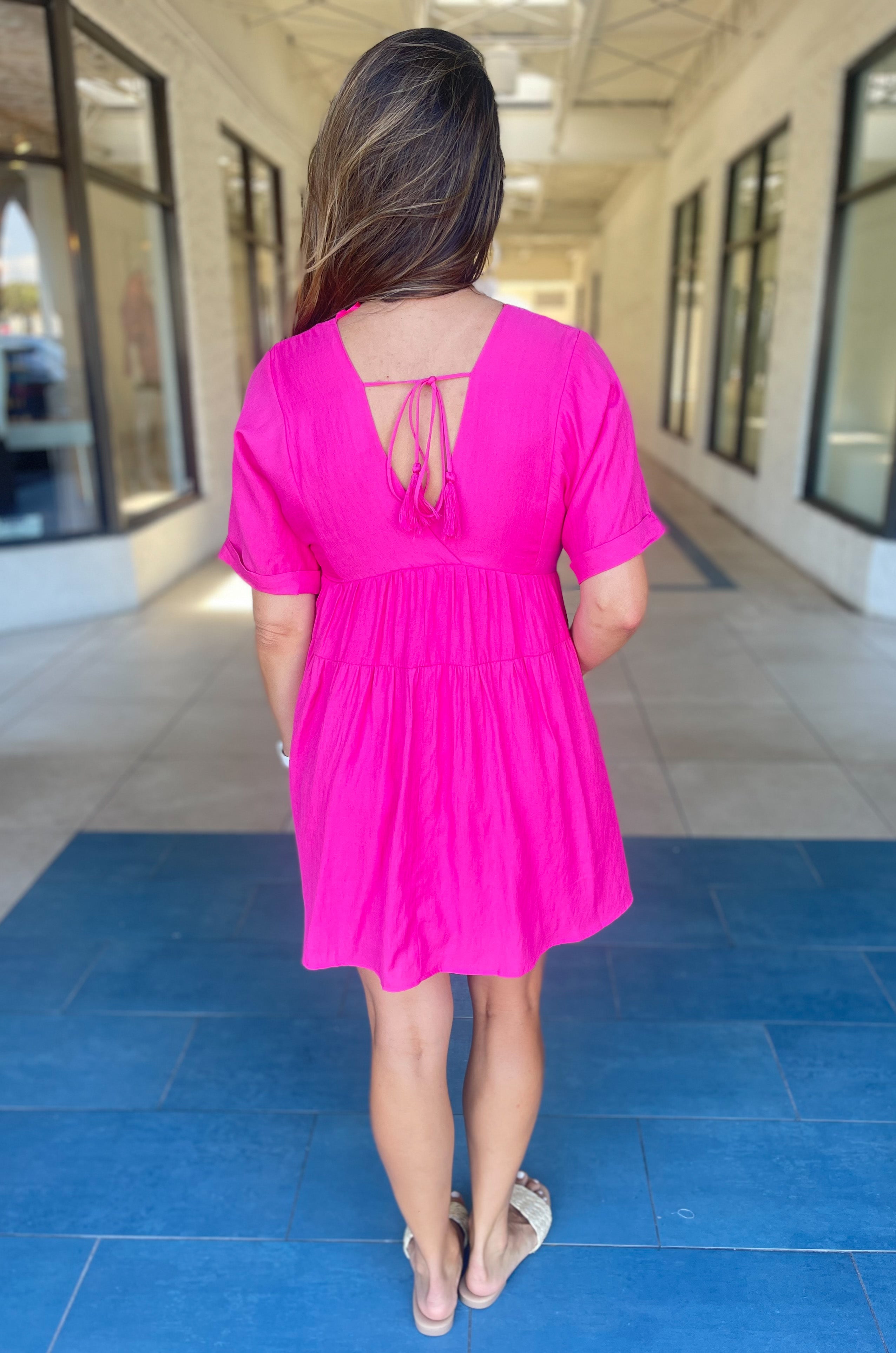 Melanie Tiered Dress (Pink)