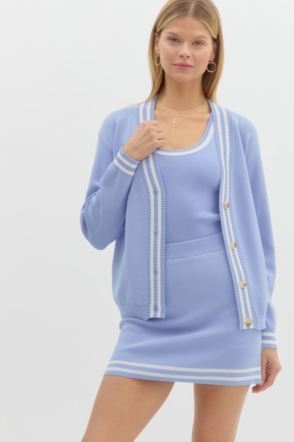 Skye Knit Tank Top (Periwinkle)