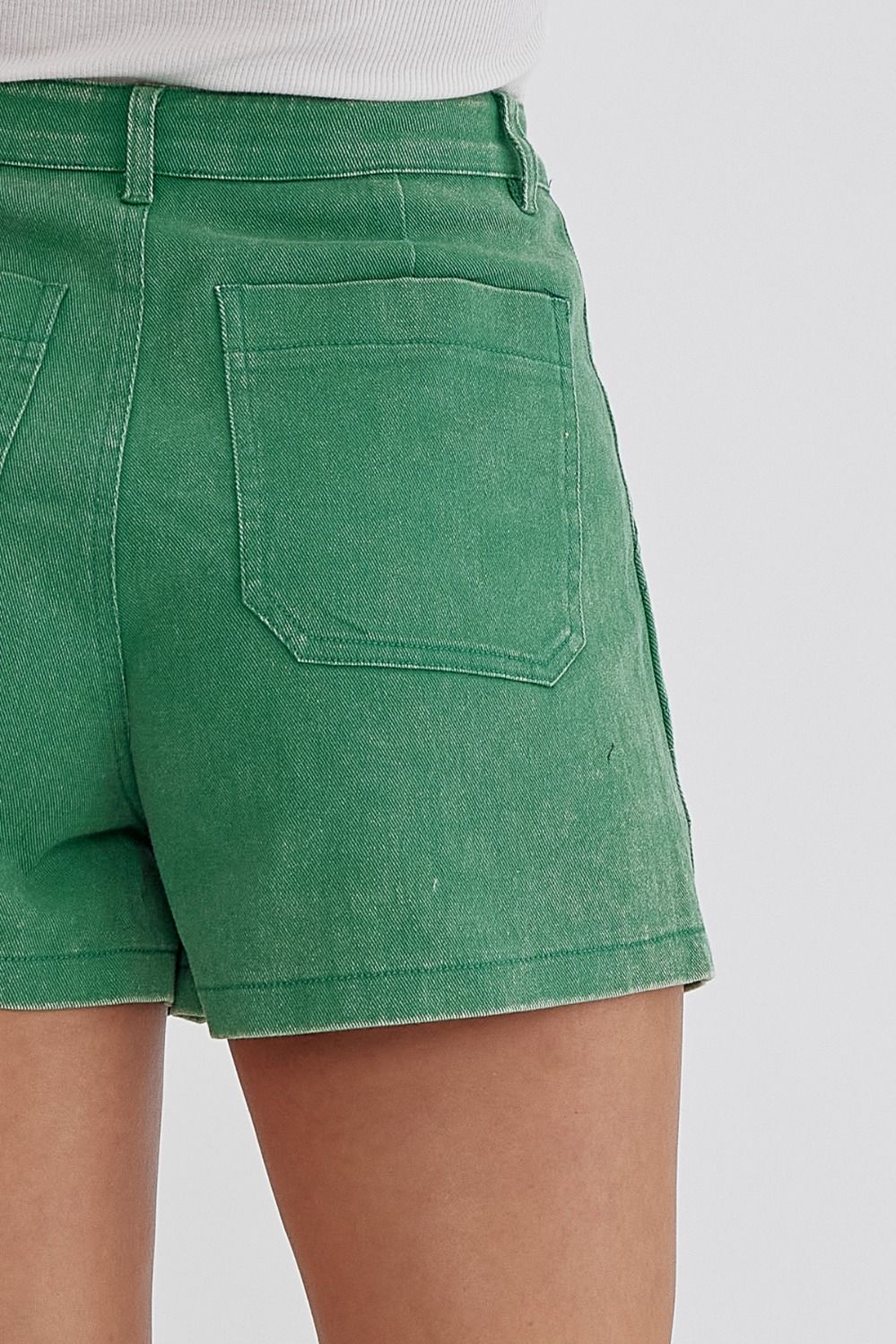 Britlyn Denim Shorts (Green)