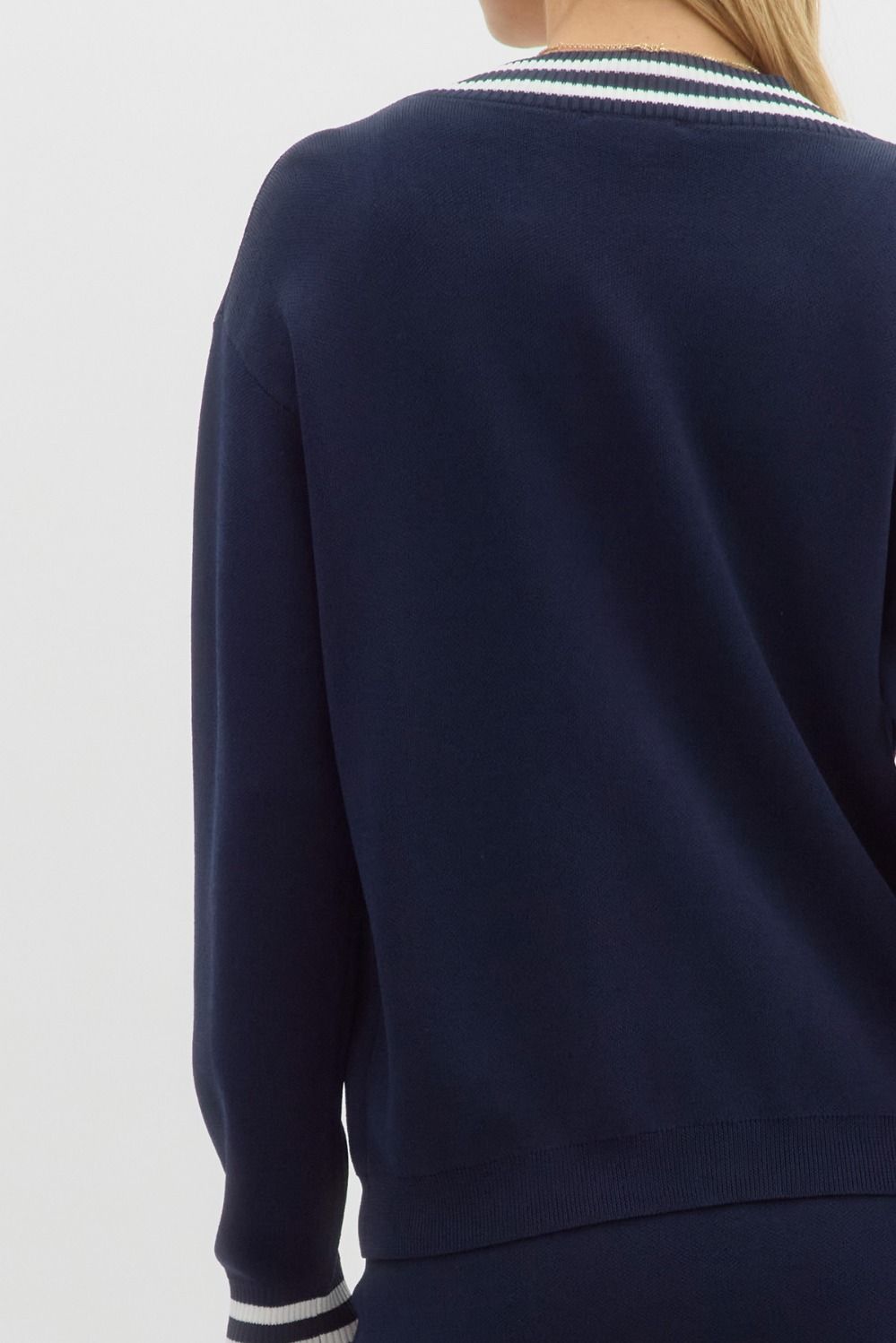 Polly Knit Cardigan (Navy)