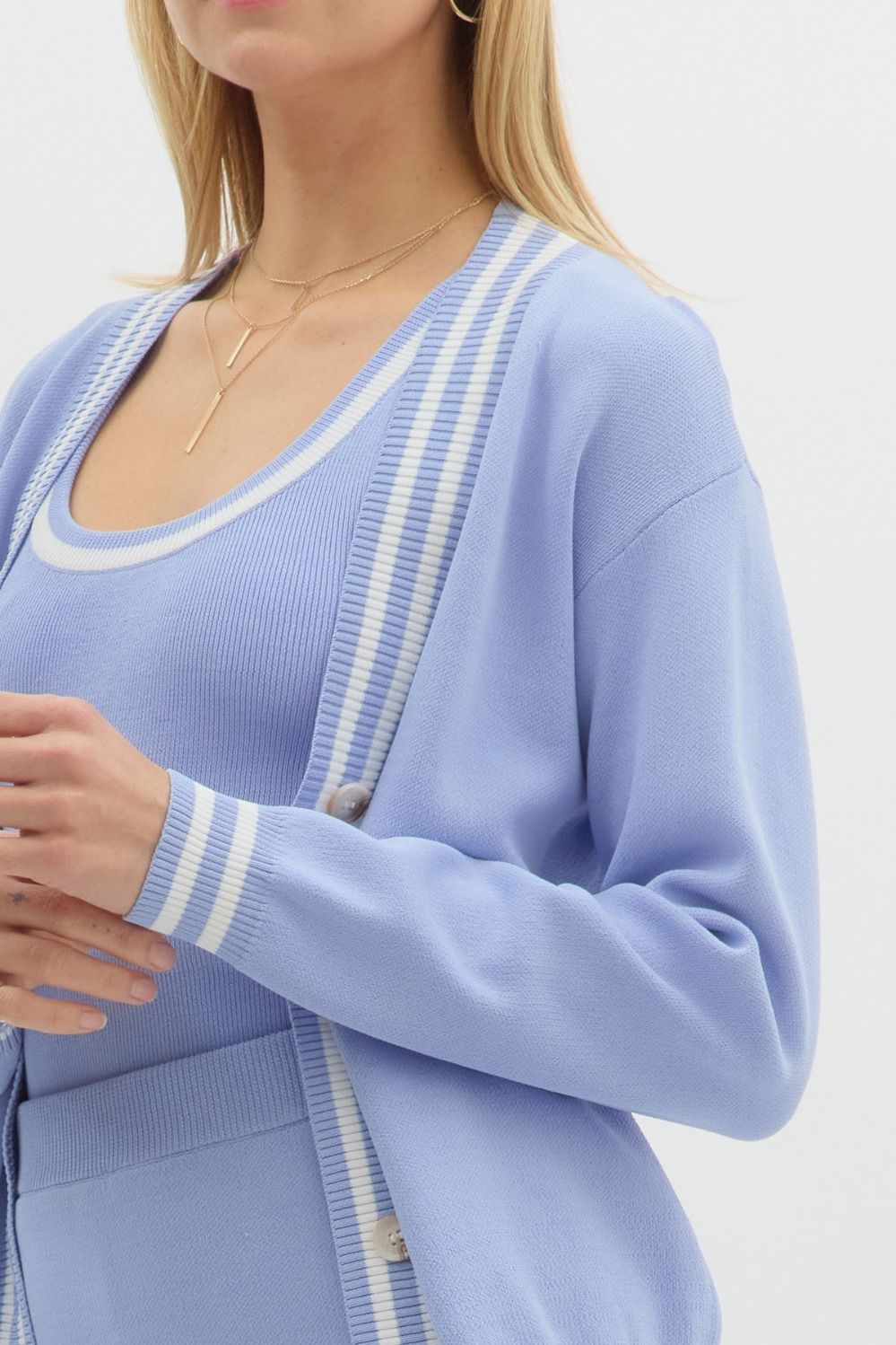 Polly Knit Cardigan (Periwinkle)