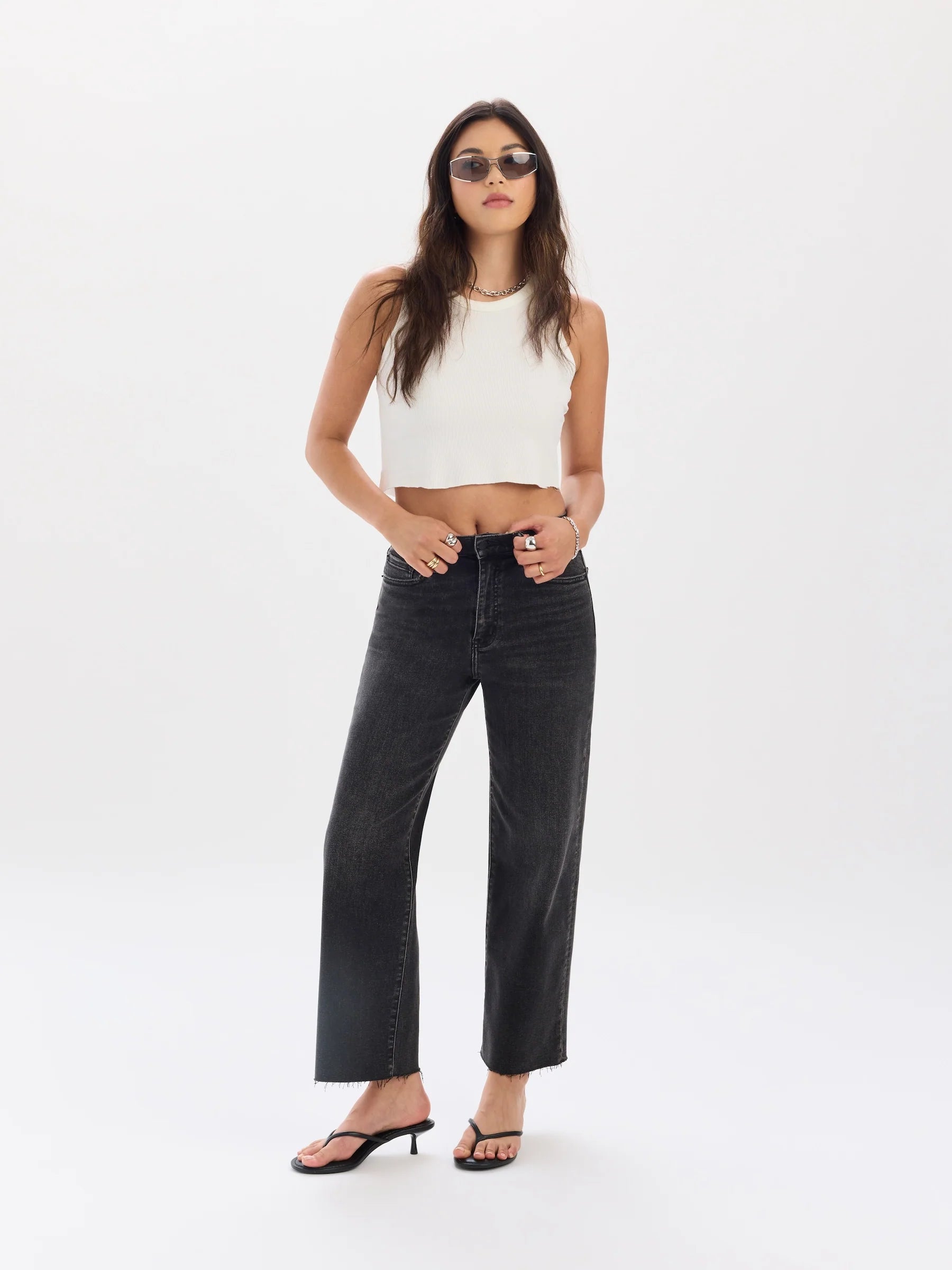 Pleaser High Rise Wide Ankle (DAZE Denim)