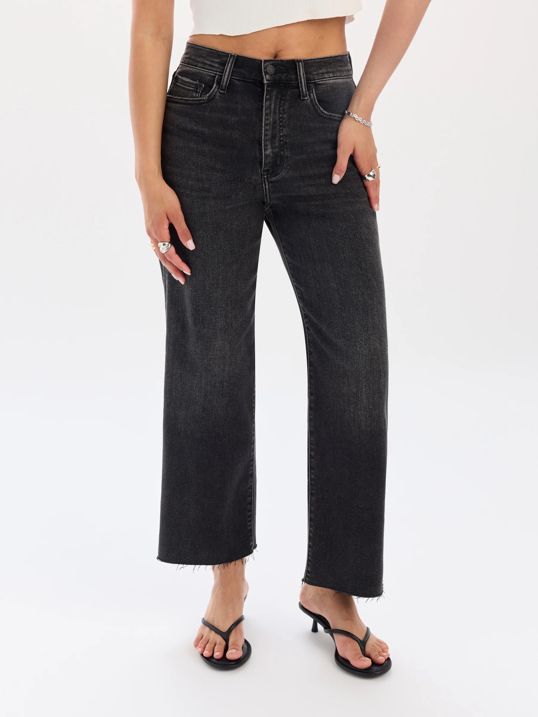 Pleaser High Rise Wide Ankle (DAZE Denim)