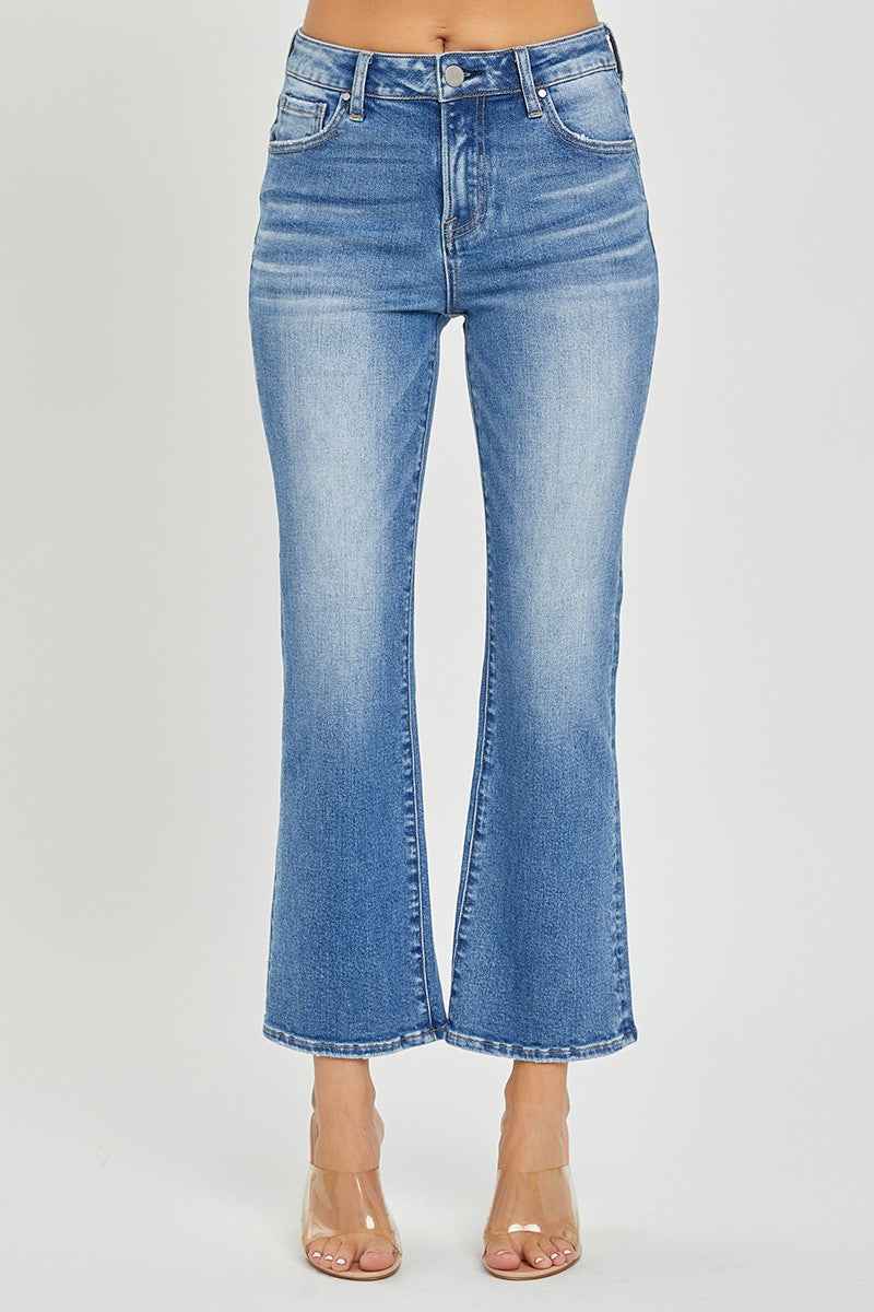 Charlie Mid Rise Cropped Flare Jeans