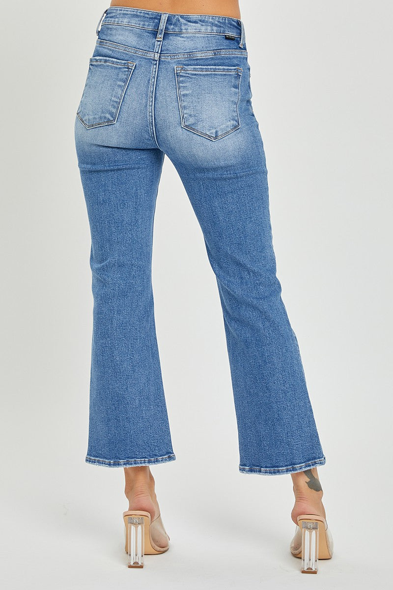 Charlie Mid Rise Cropped Flare Jeans