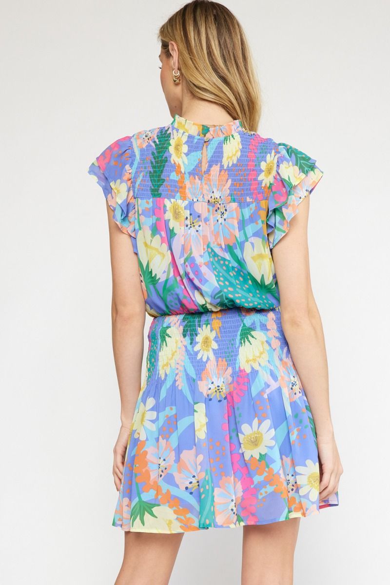 Matilda Floral Dress (Blue)