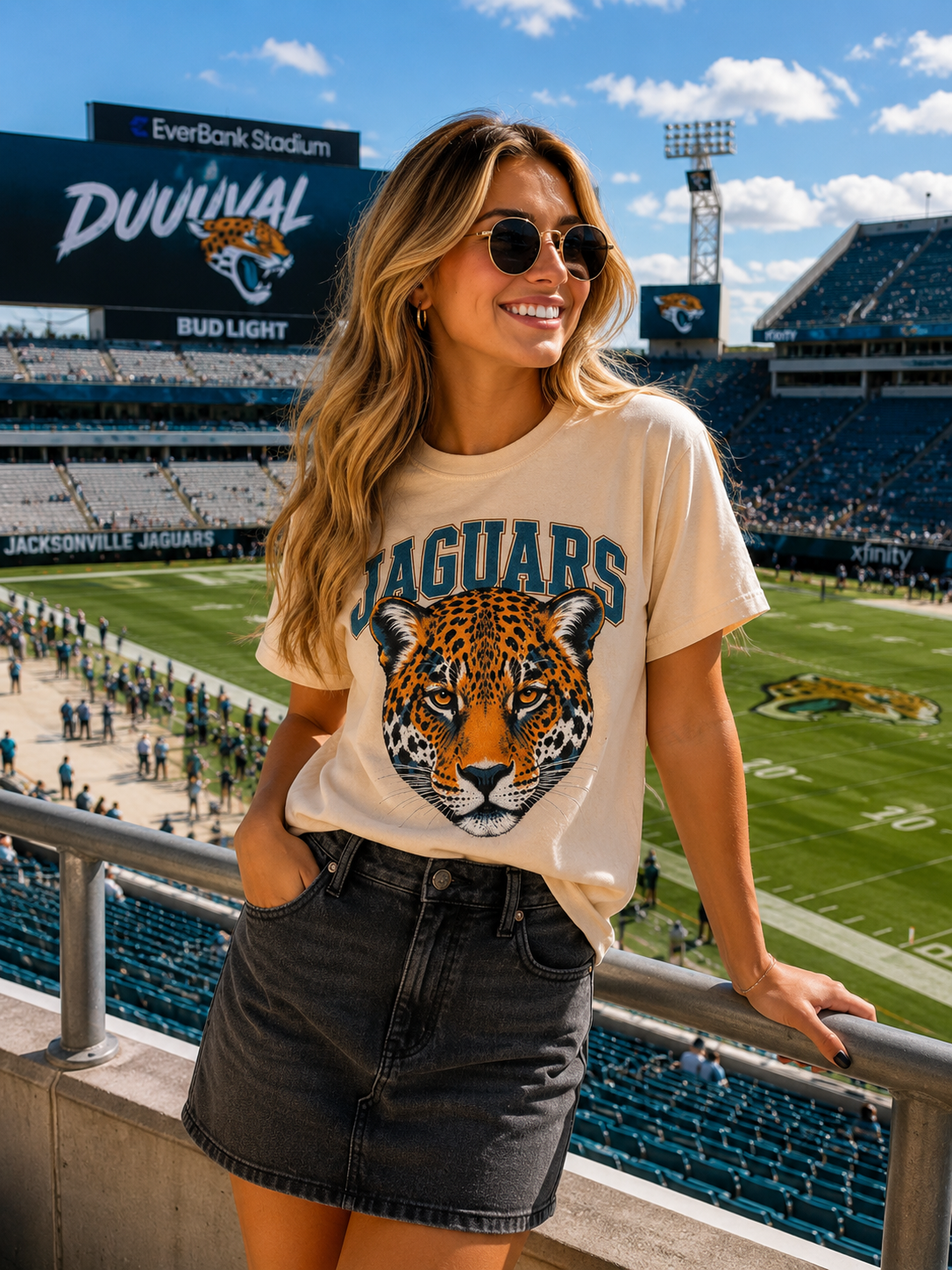 Bold Jaguar T-Shirt (Ivory)