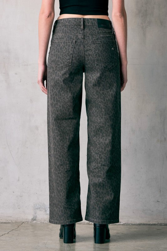 Ameer Cheetah Print Jean