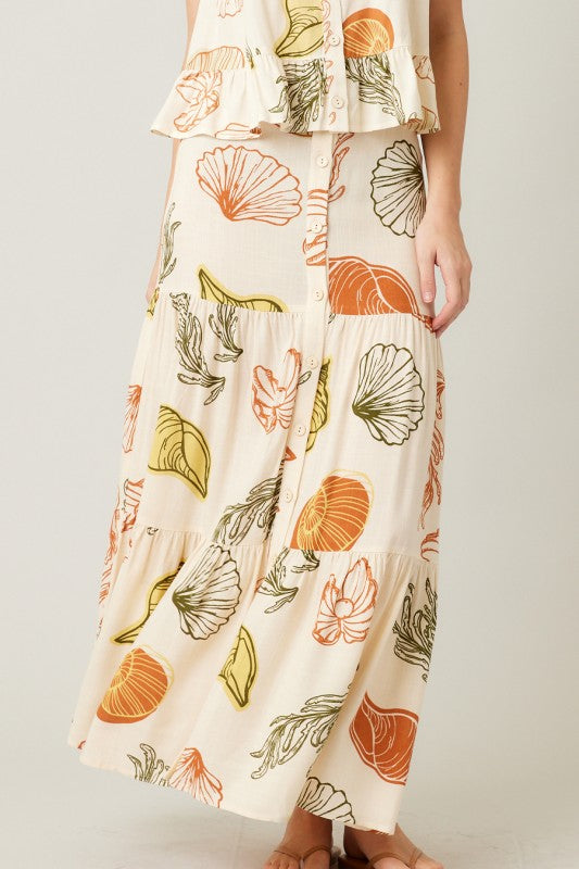 Jossie Button Detail Skirt