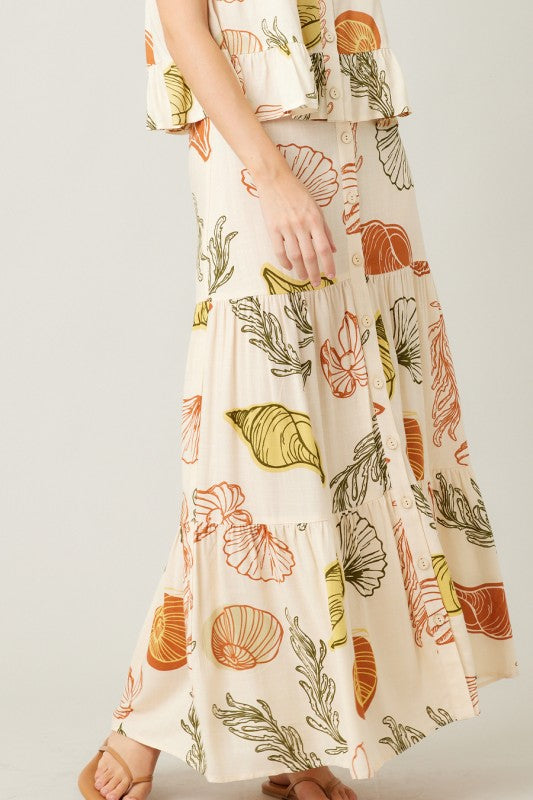 Jossie Button Detail Skirt