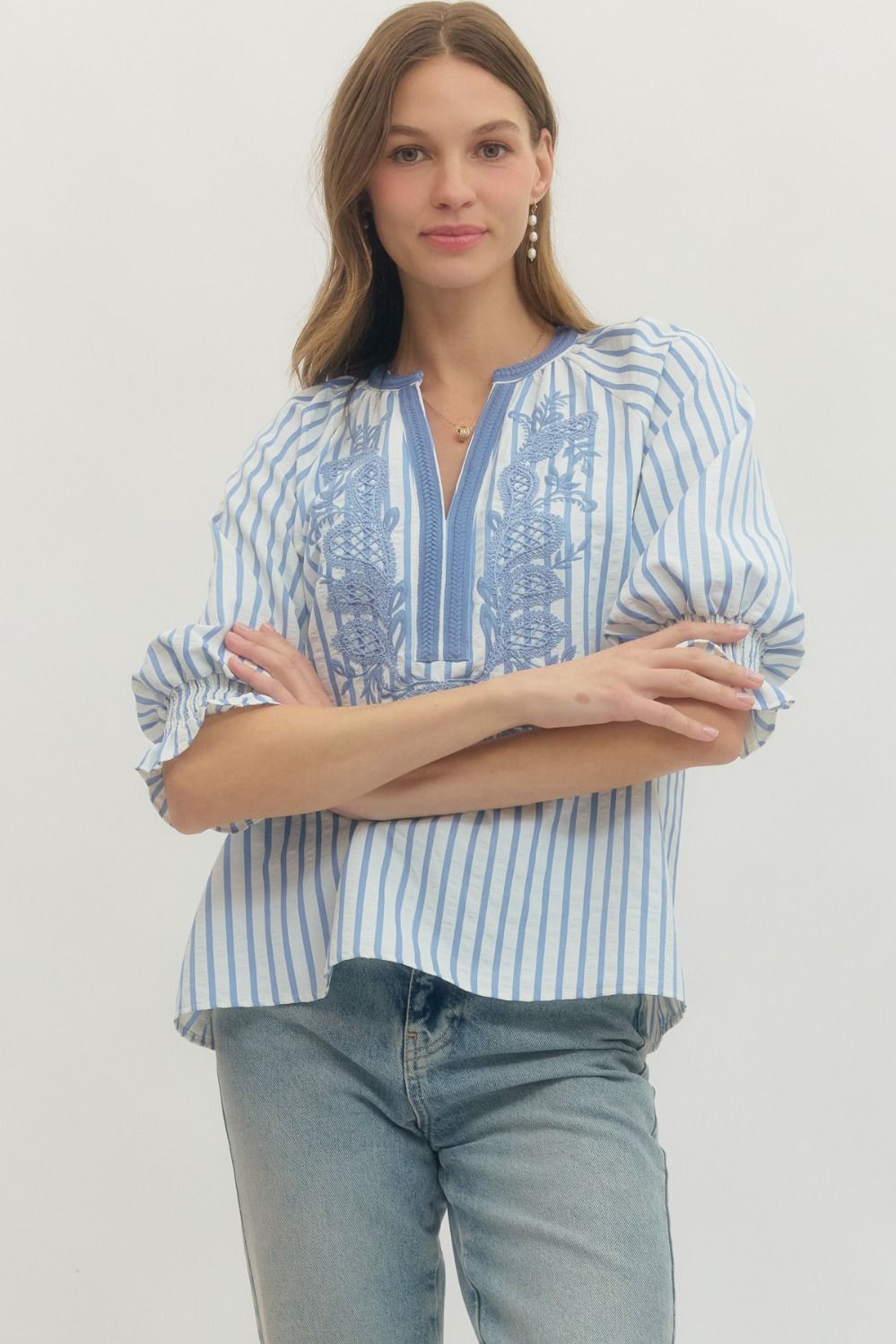 Christiana Striped Blouse