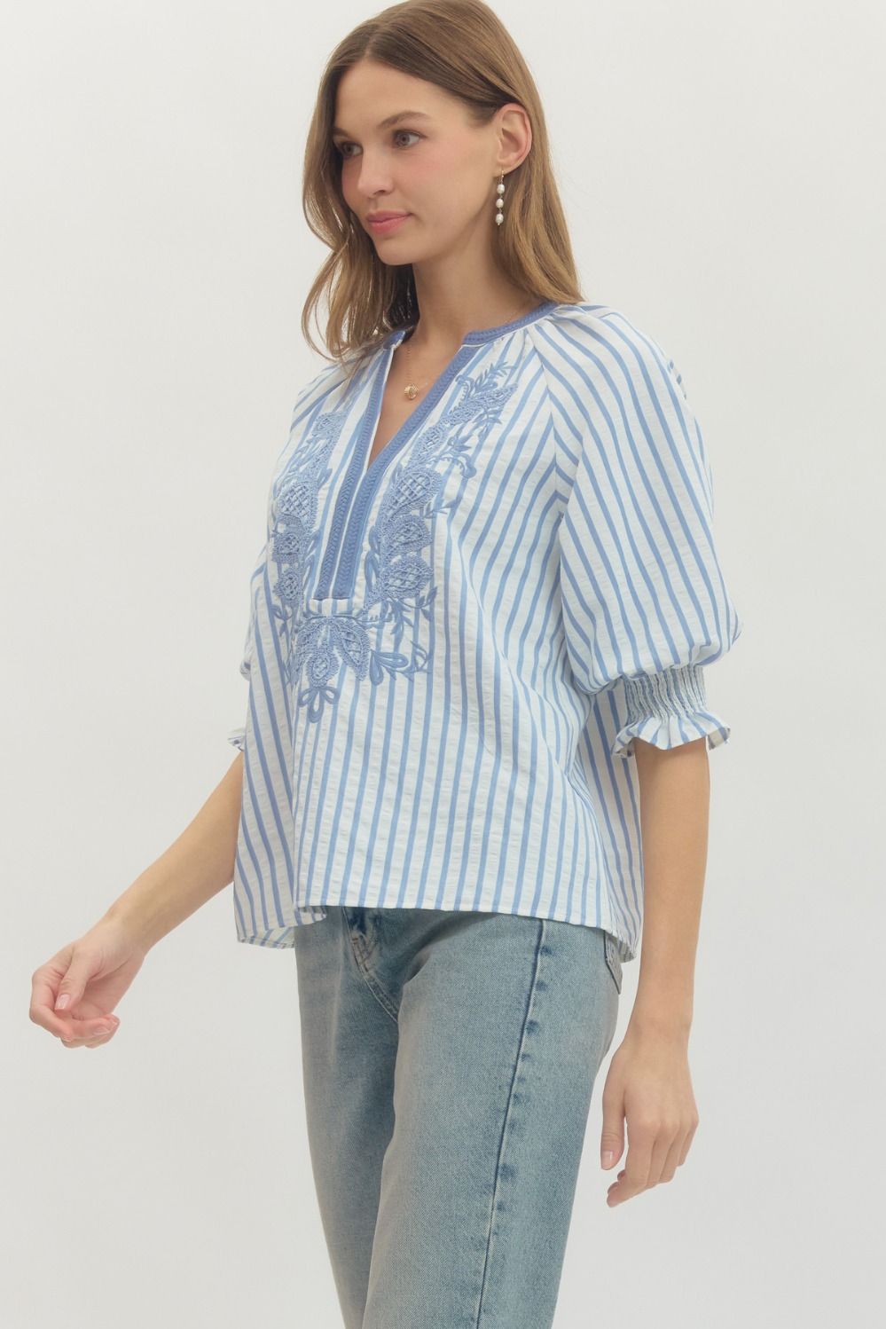 Christiana Striped Blouse